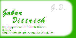 gabor dittrich business card